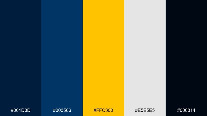 industrial safety dark blue and yellow combination with hex codes