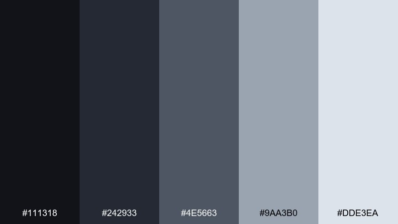 industrial slate color palette with hex codes