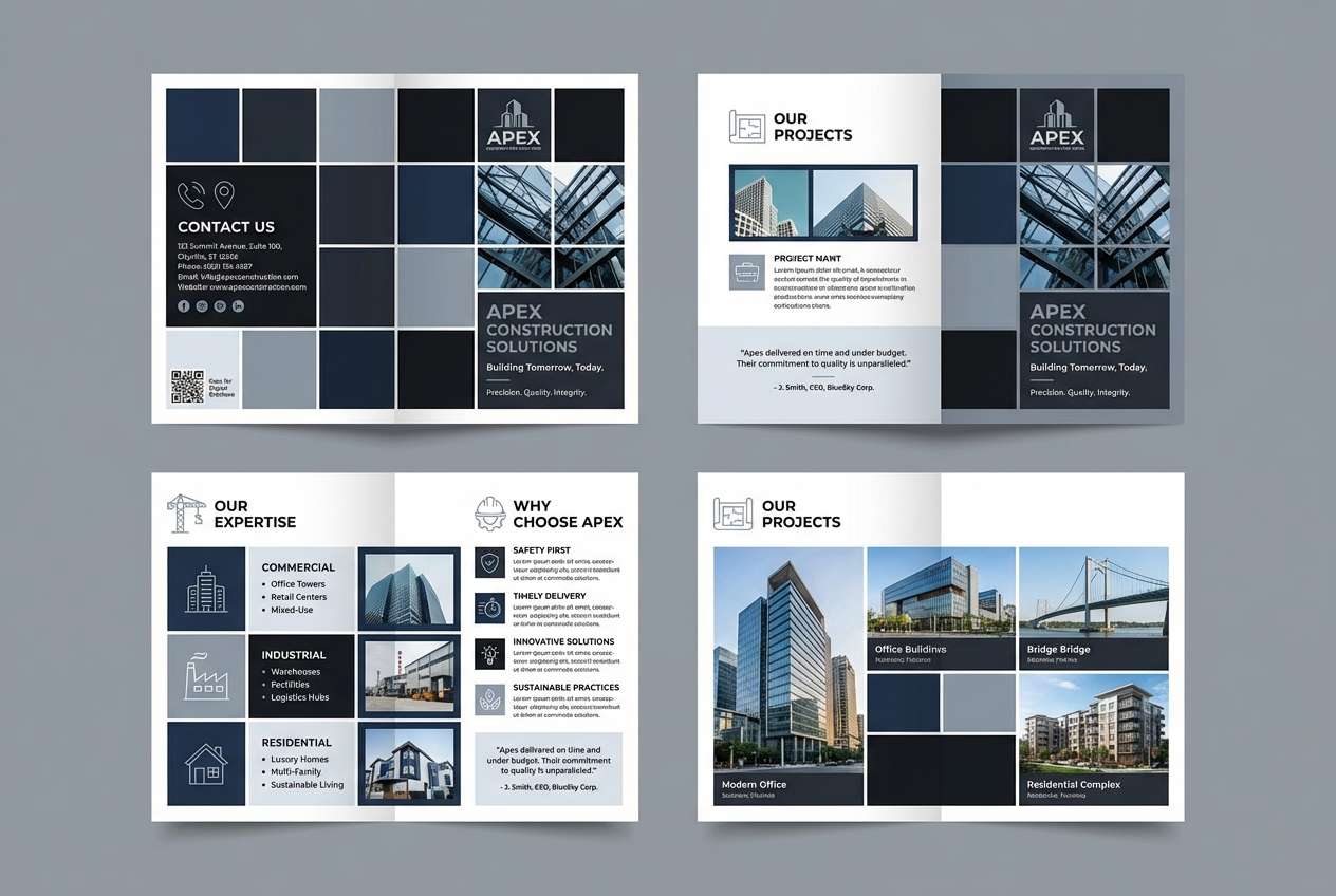 construction brochure layout