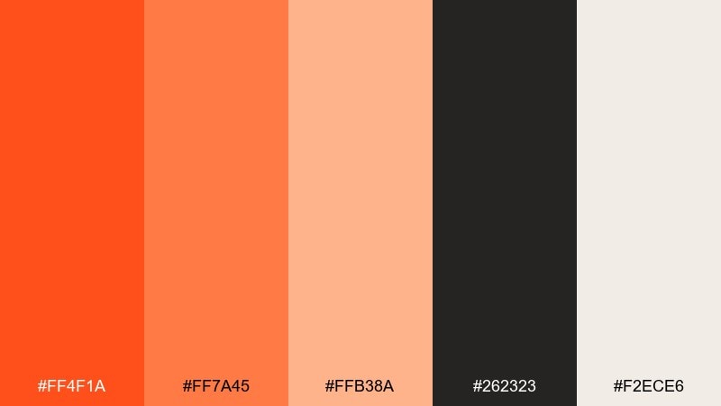inferno minimal flame color palette with hex codes