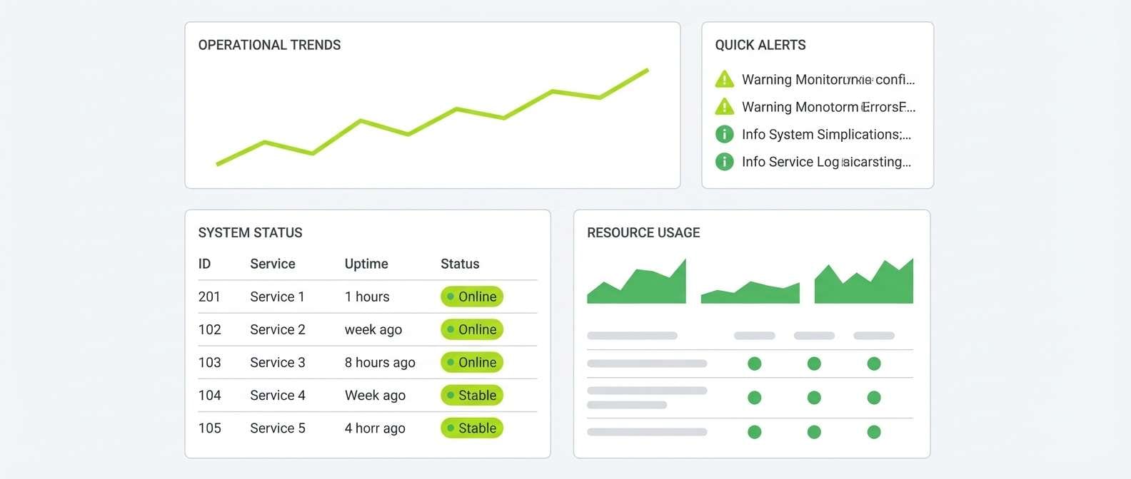 charcoal lime ops dashboard