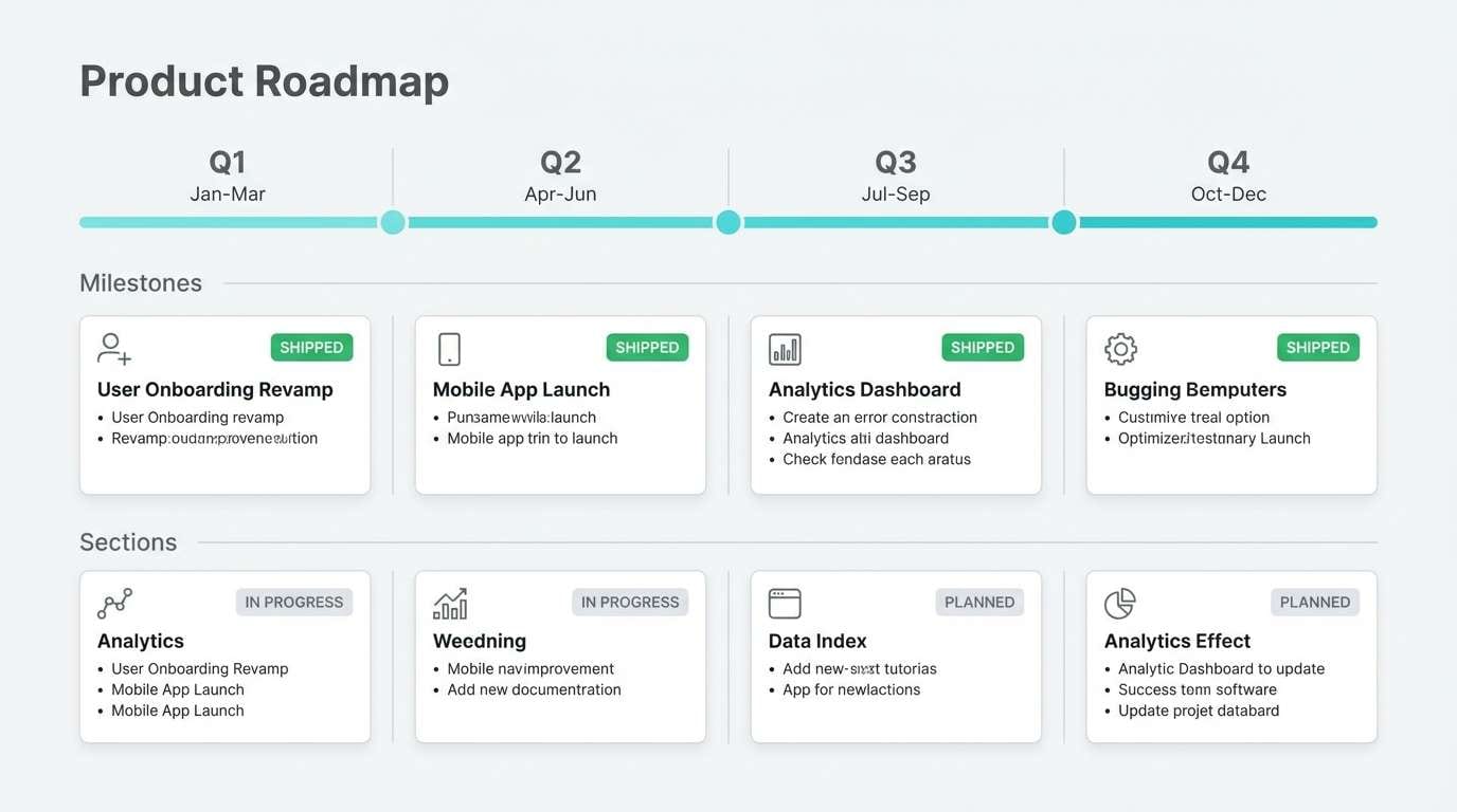 aqua product roadmap infographic