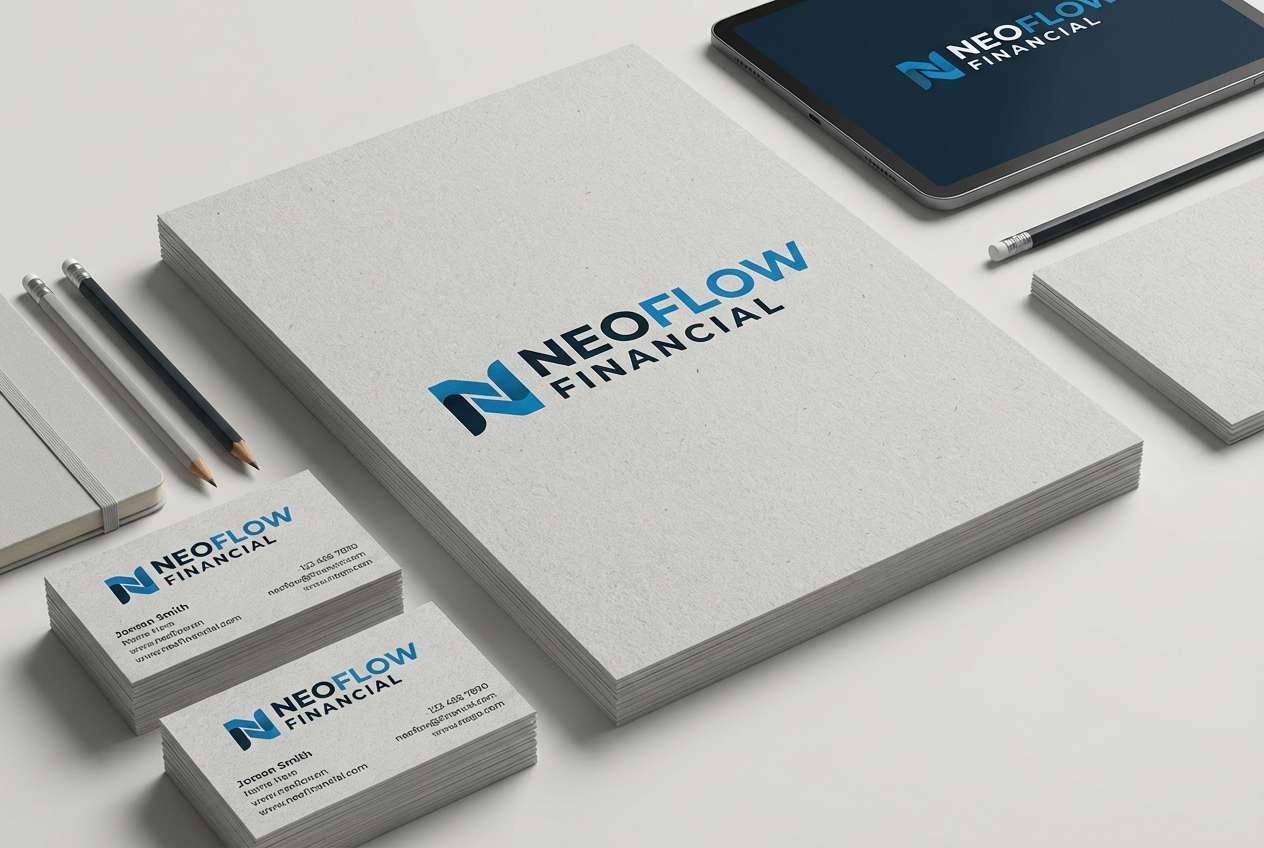 fintech branding stationery mockup