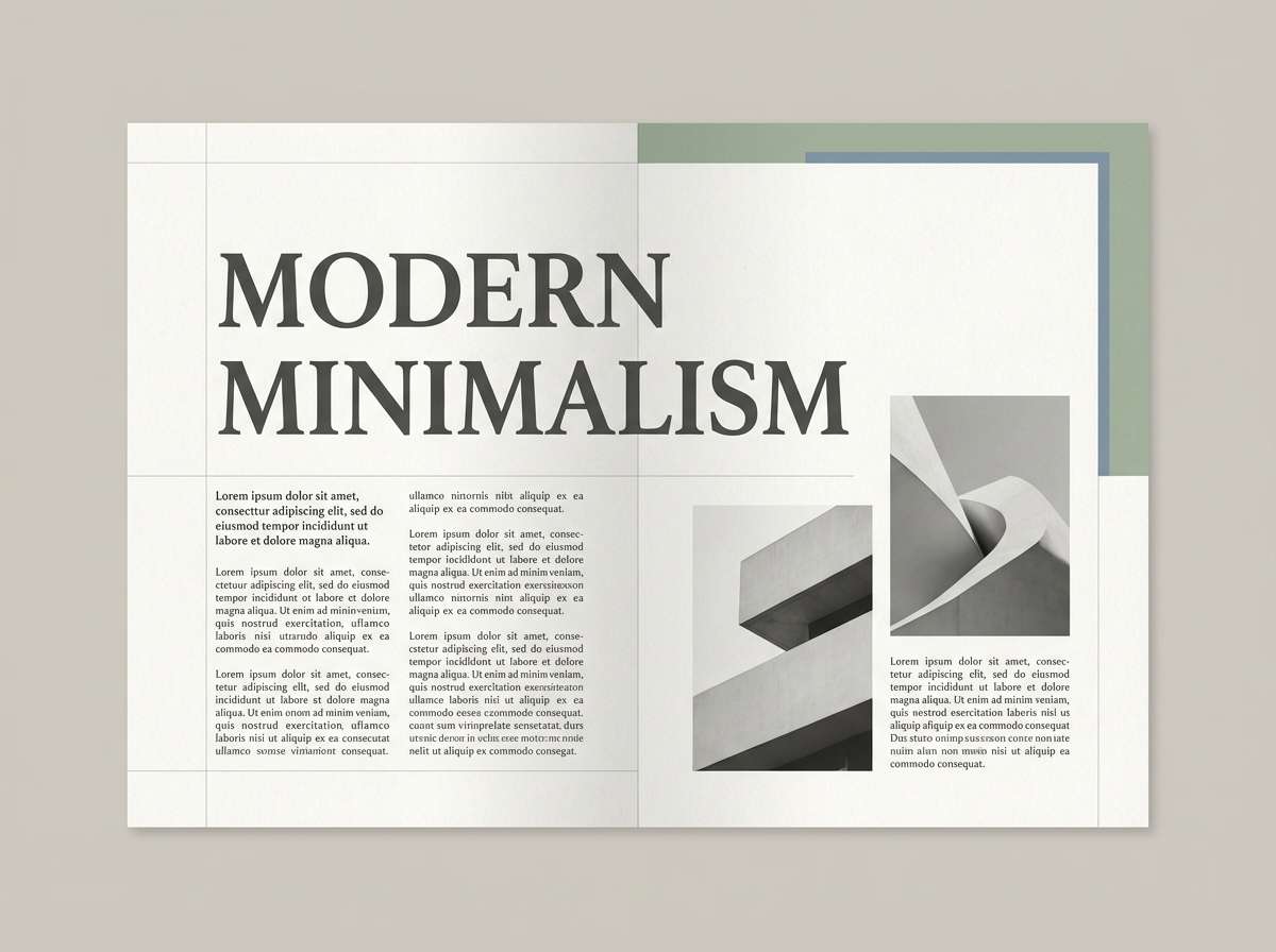 minimal editorial page design
