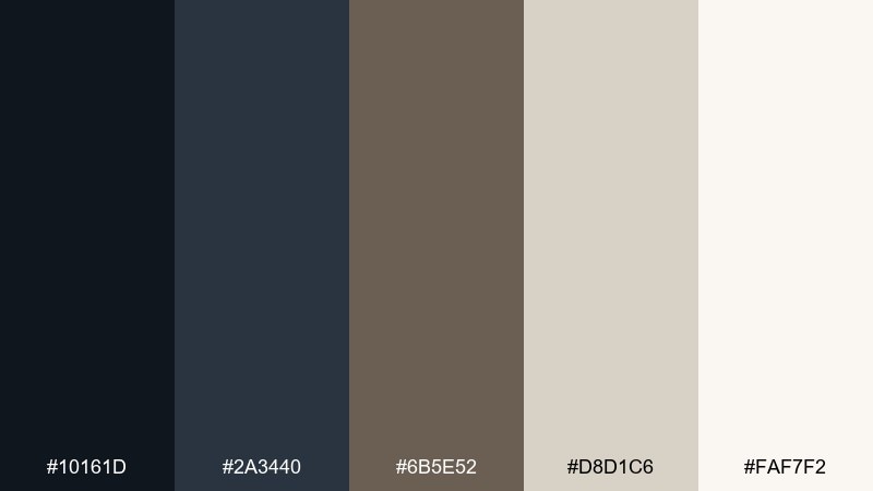 ink linen formal color palette with hex codes