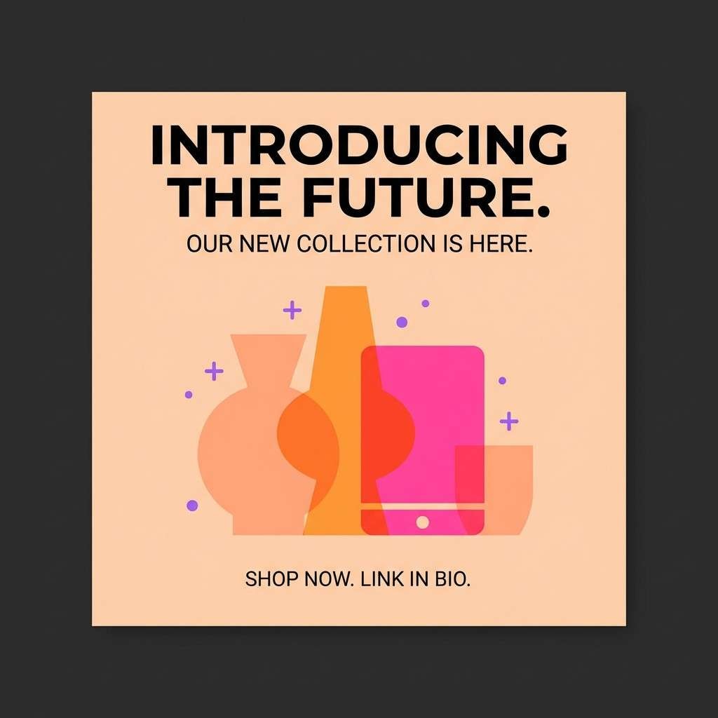 peach launch social graphic