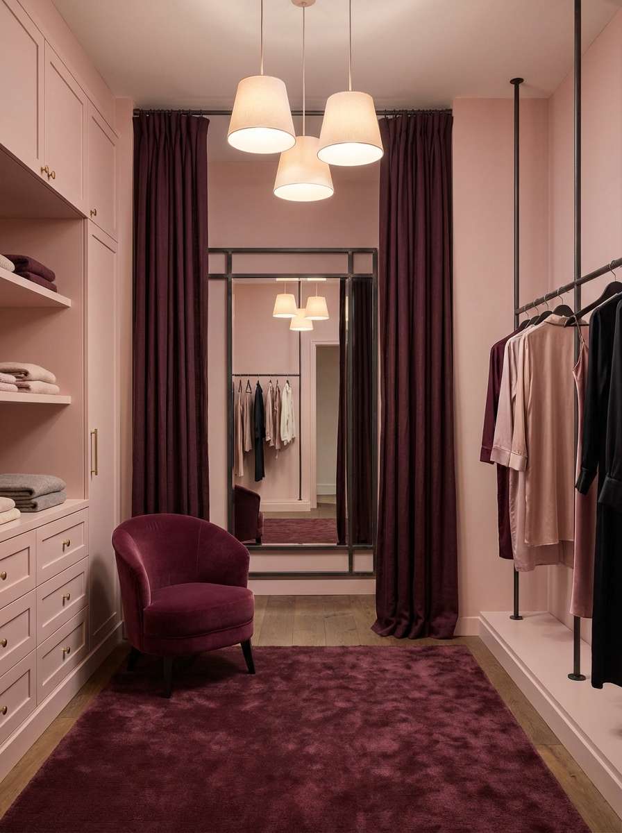 rose velvet dressing room