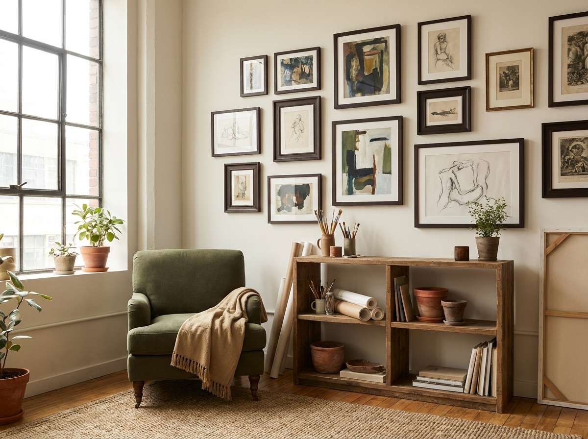 atelier gallery wall corner