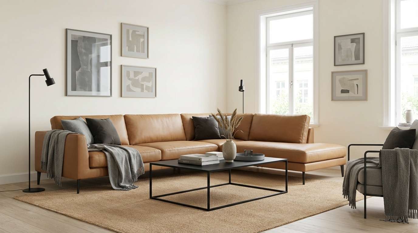 camel sofa modern living