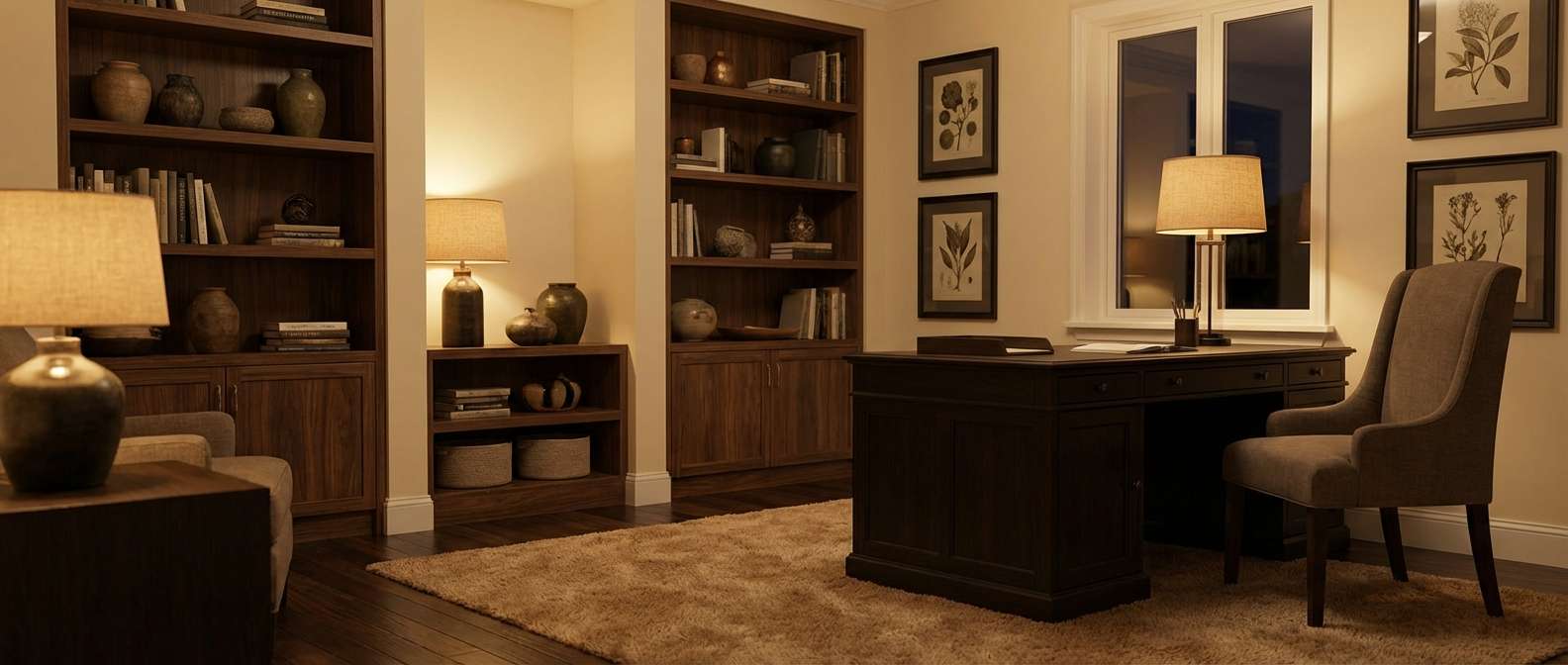 walnut library home office