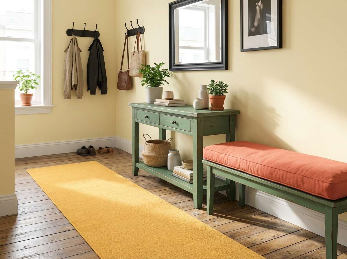 sunlit entryway color accent