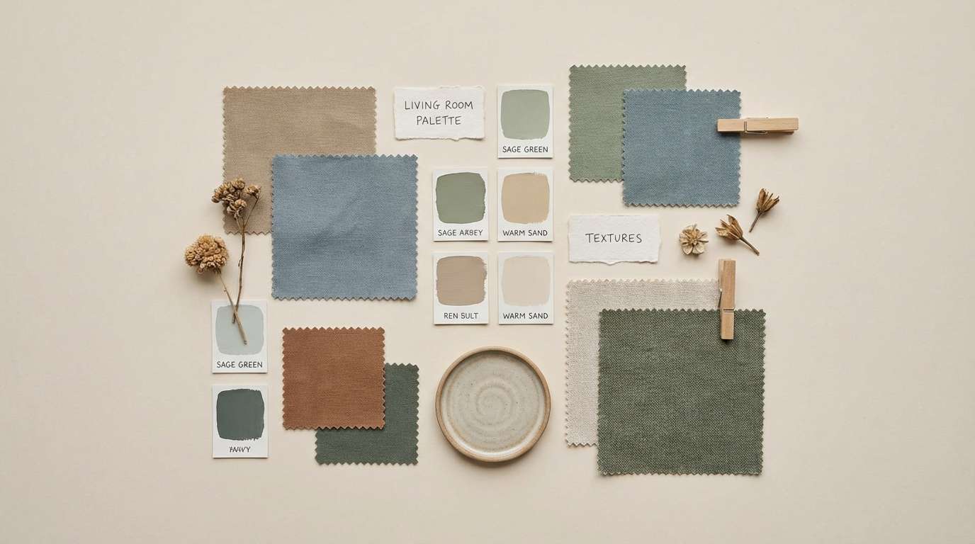 interior moodboard color chips