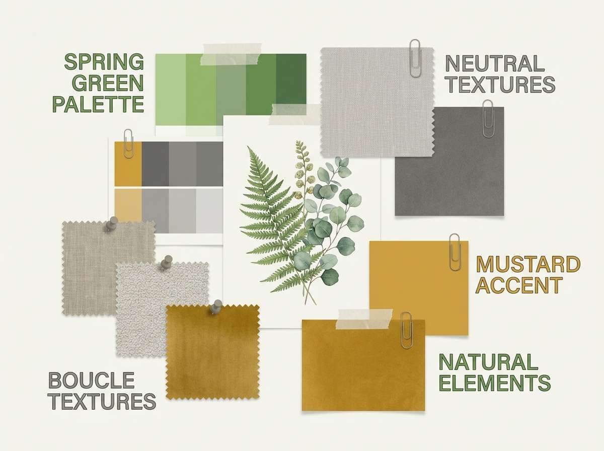 spring green interior moodboard