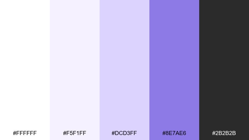iris minimal color palette with hex codes