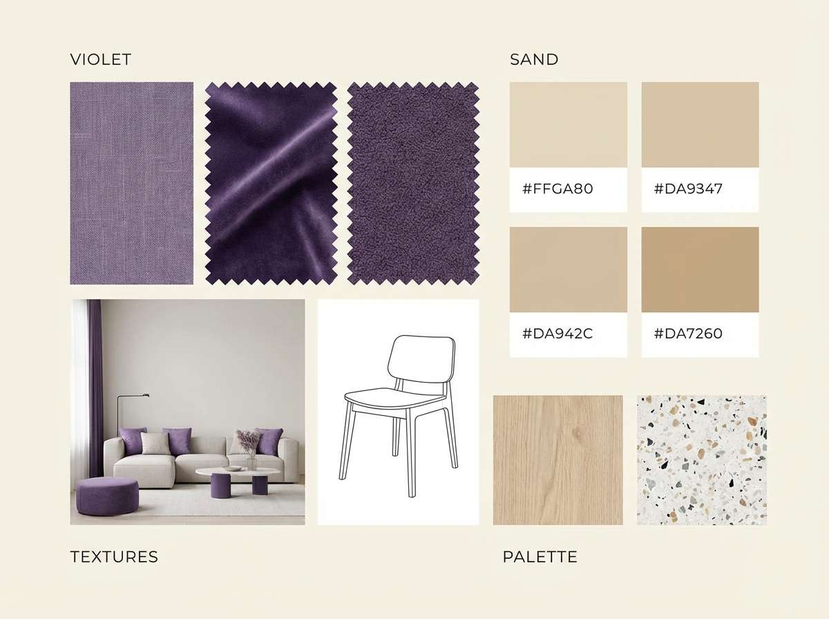 iris sand decor moodboard