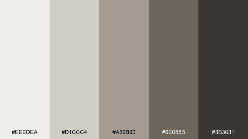 ironstone calm tundra color palette with hex codes