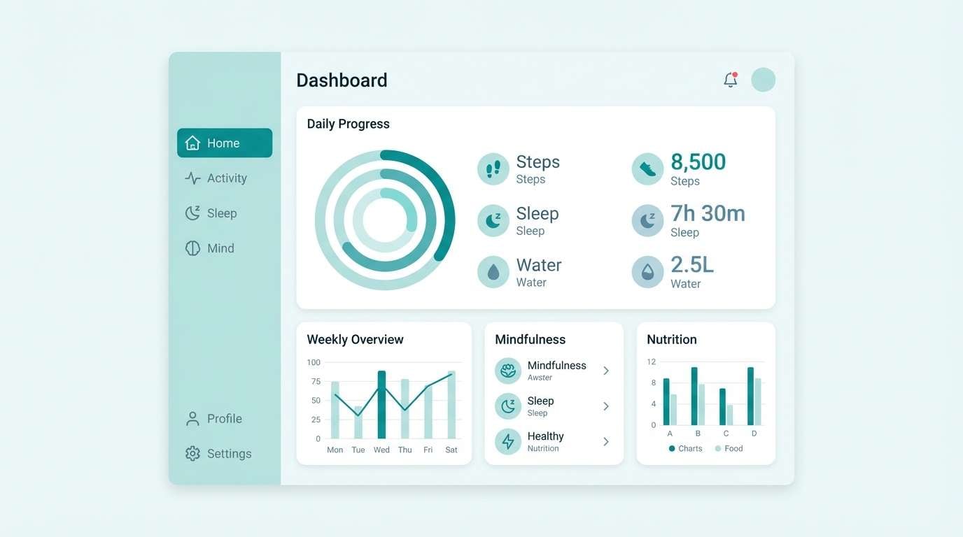 wellness dashboard ui