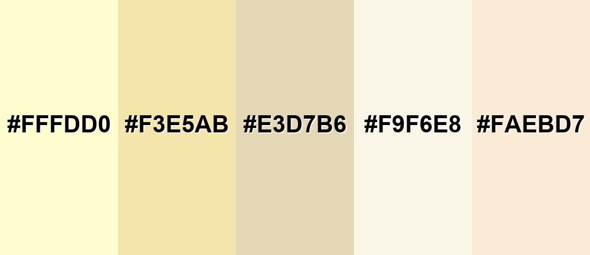 shades and variations of ivory-color