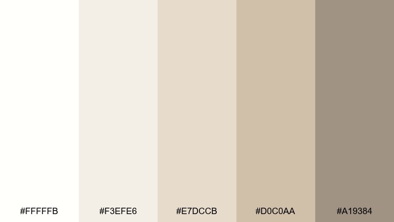 ivory gallery color palette with hex codes