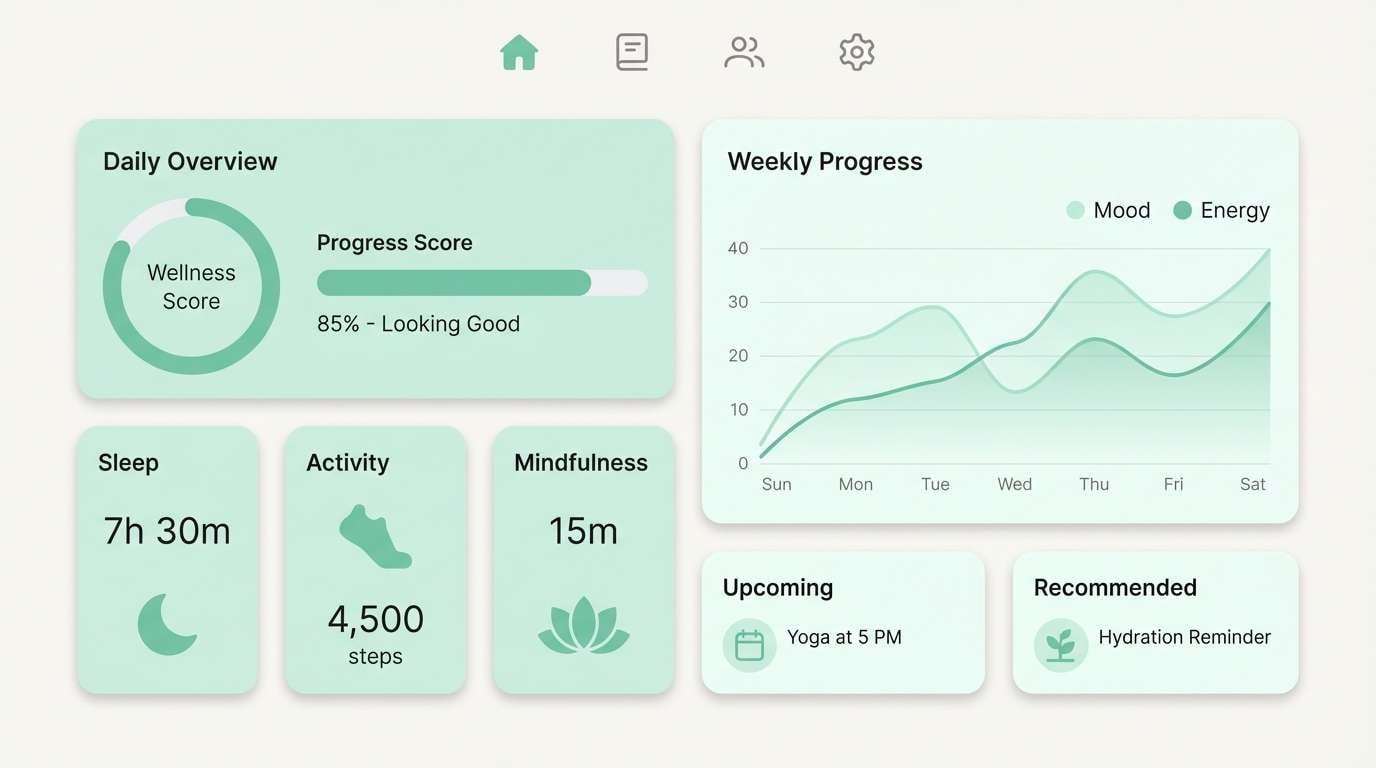 mint jade tone wellness ui