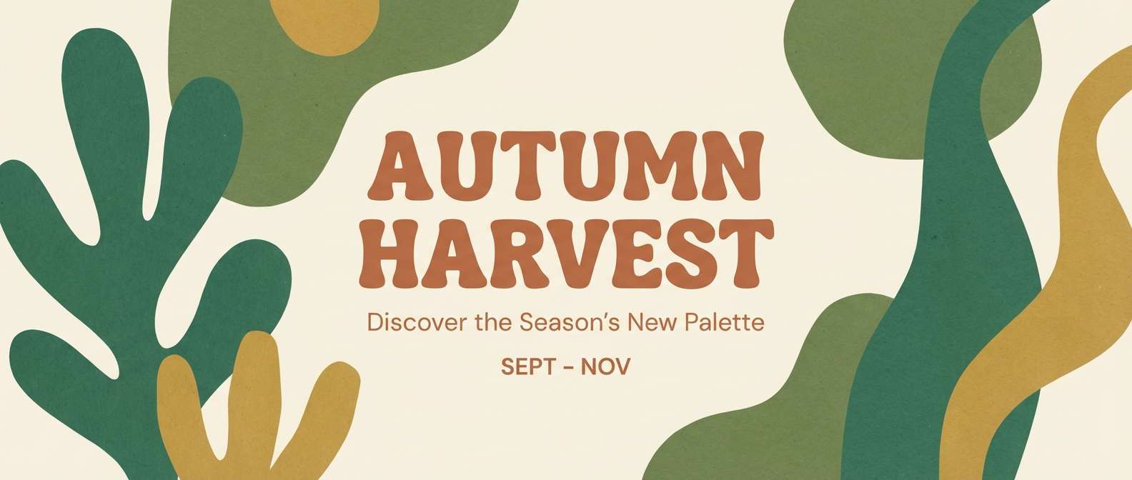 autumn banner in jade color scheme