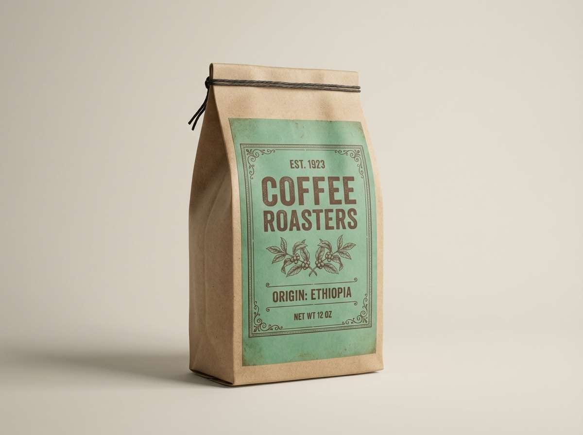 apothecary coffee packaging with jade color combination