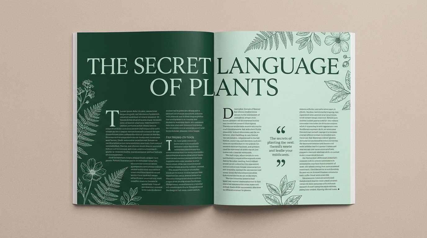 jade tone botanical editorial spread