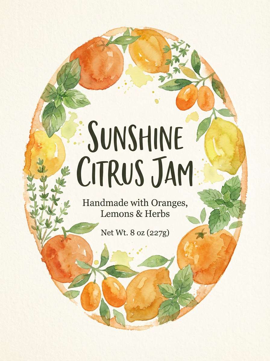 jam label illustration