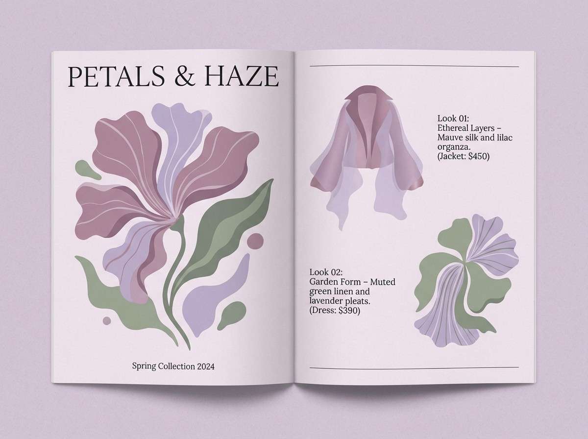 beauty lookbook layout