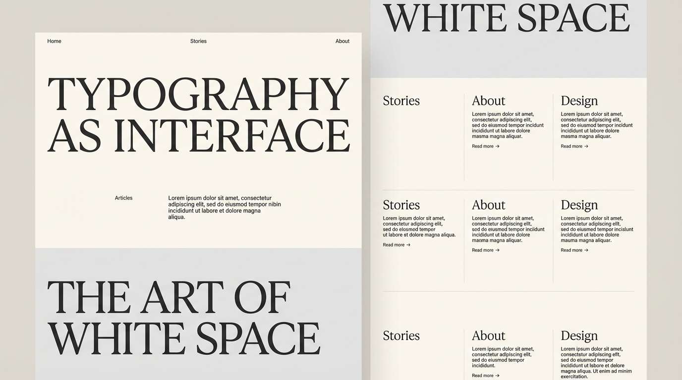 typography website ui