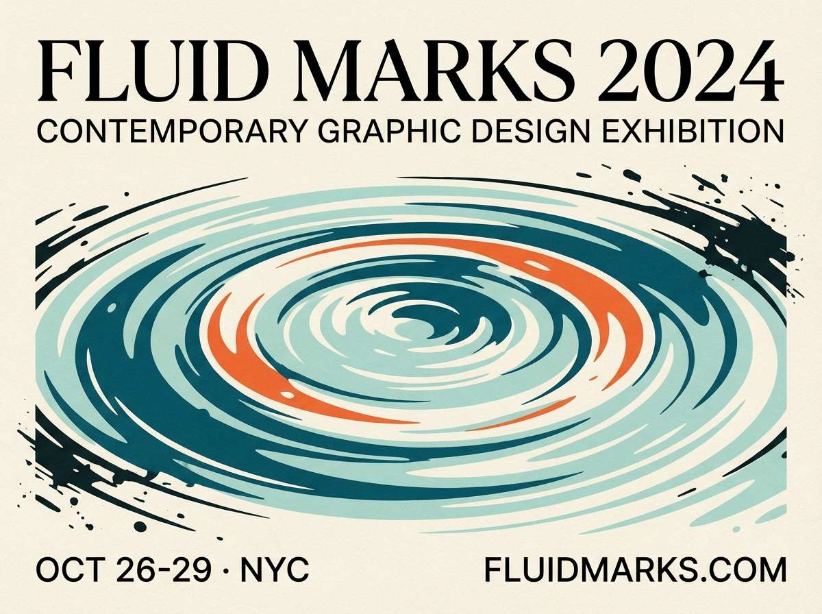 teal koi event poster