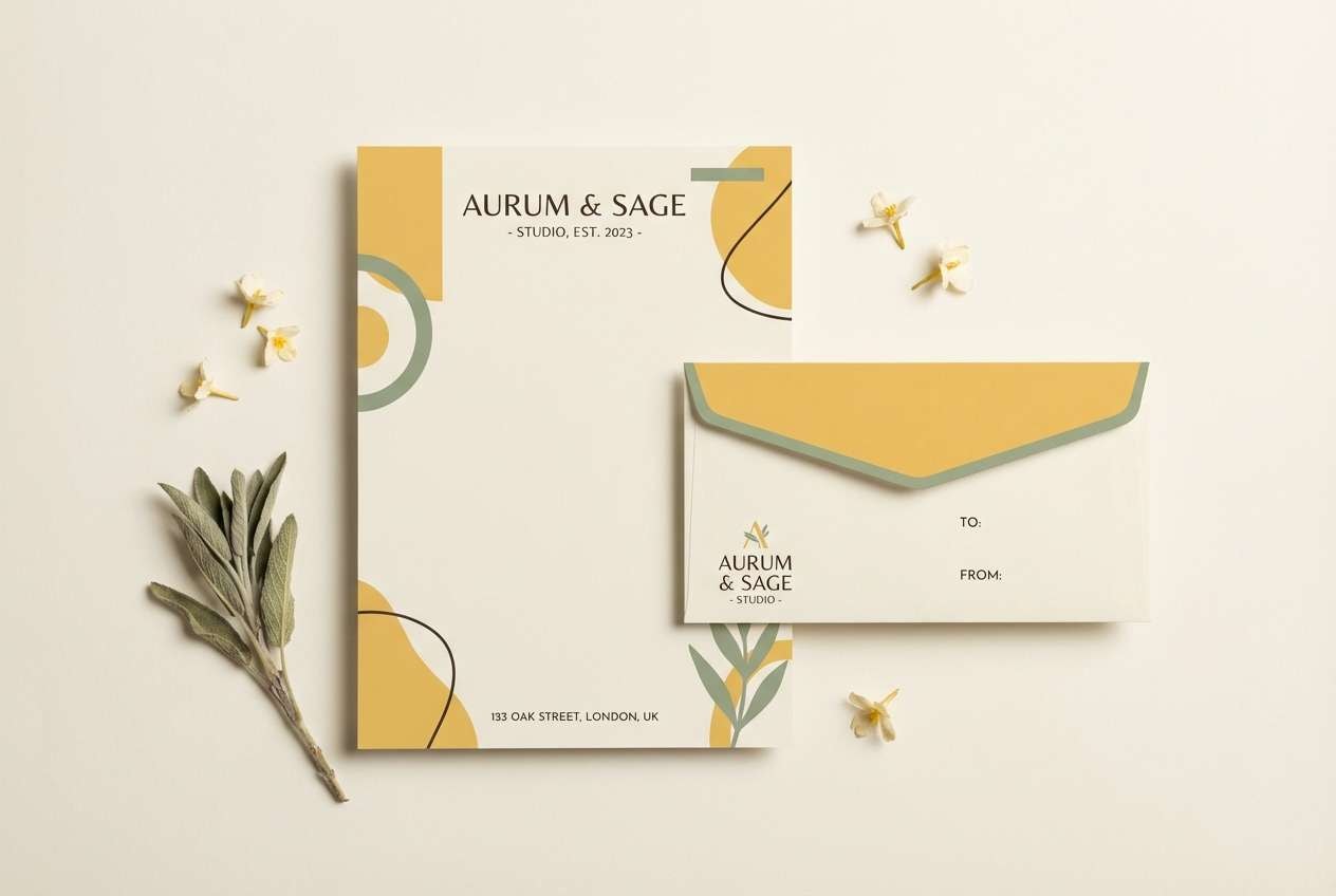 minimal stationery brand kit