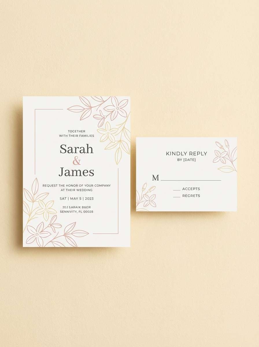 wedding invitation set