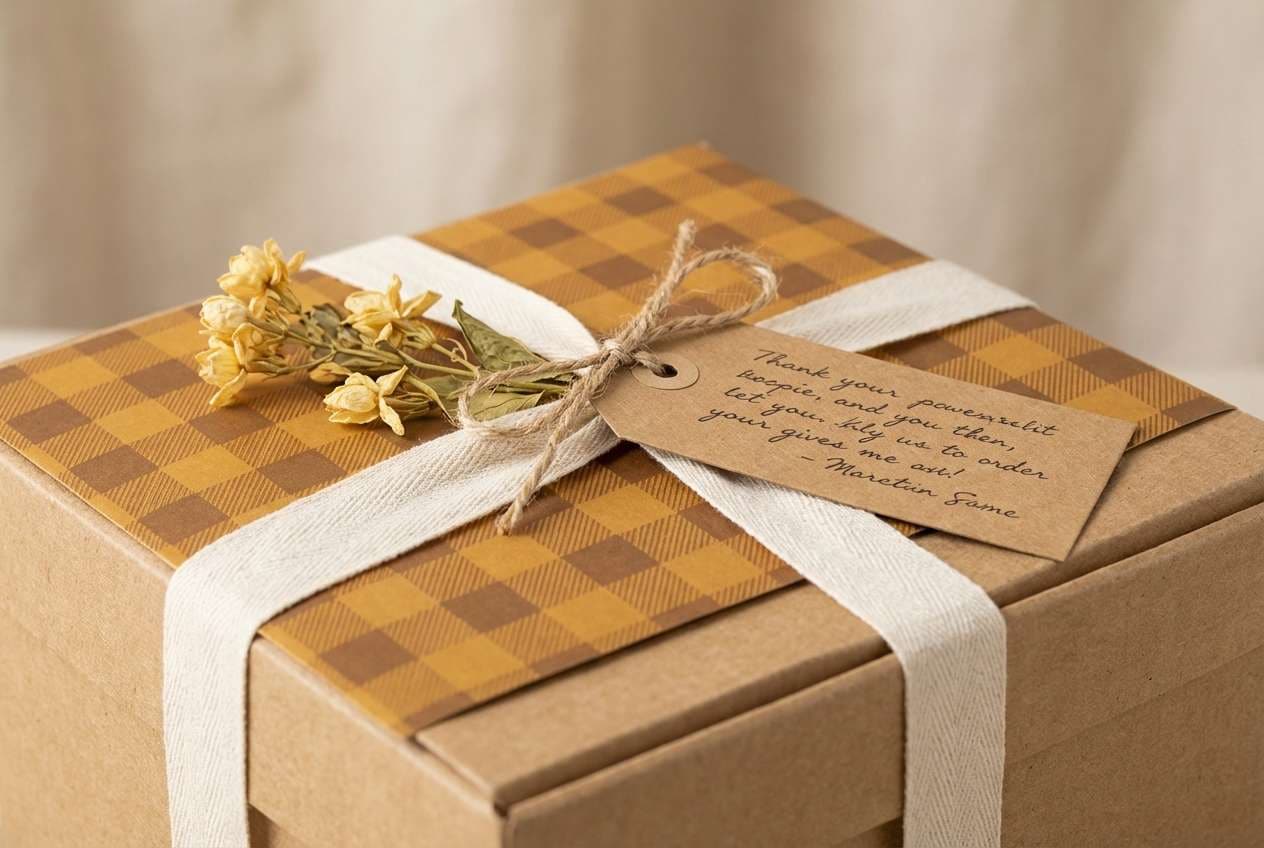 gift box and tag