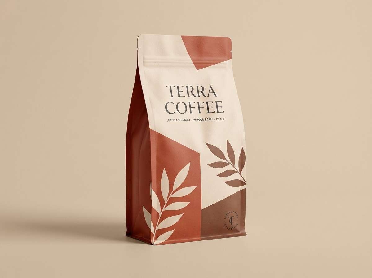 artisan coffee bag mockup