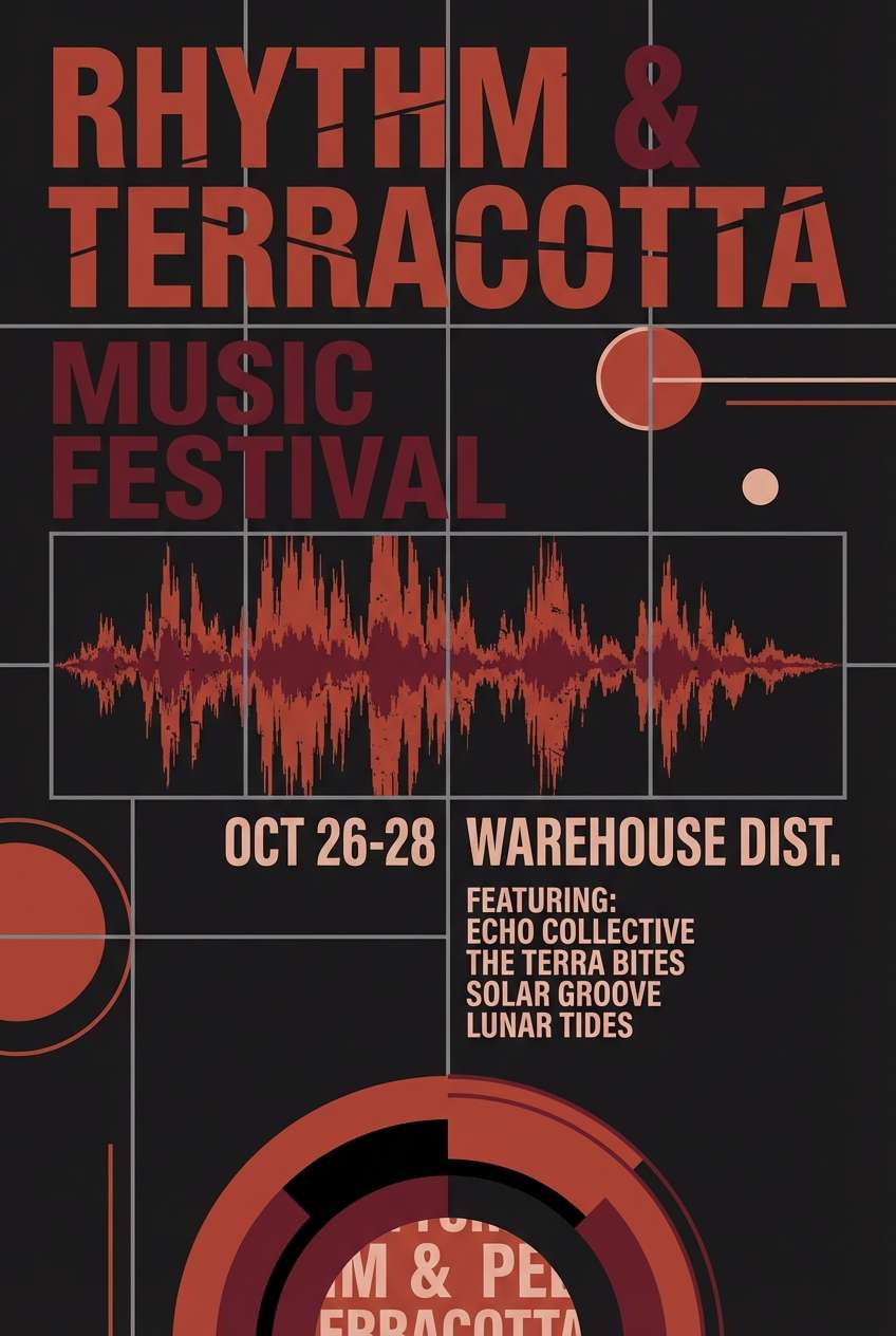 night event poster layout