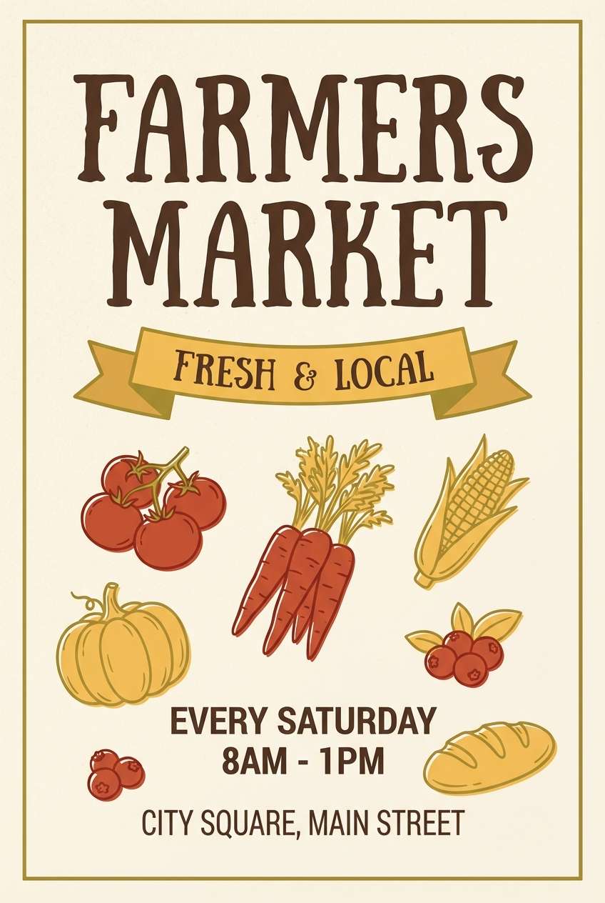 farmers market flyer design
