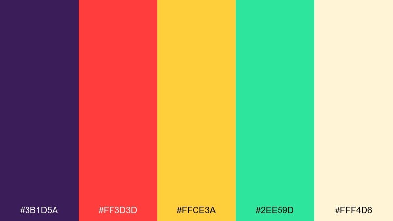 jellybean bazaar pixel art color palette with hex codes