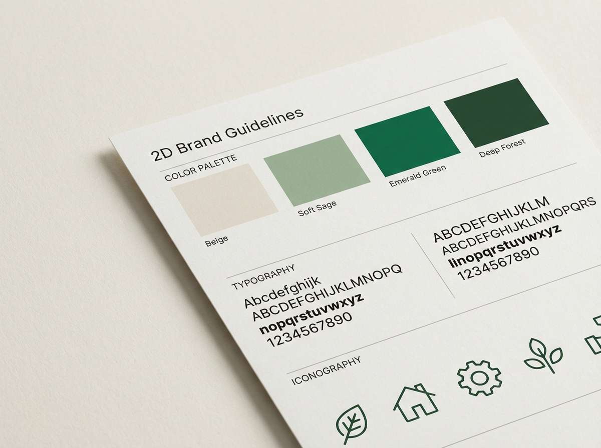 green brand guidelines page