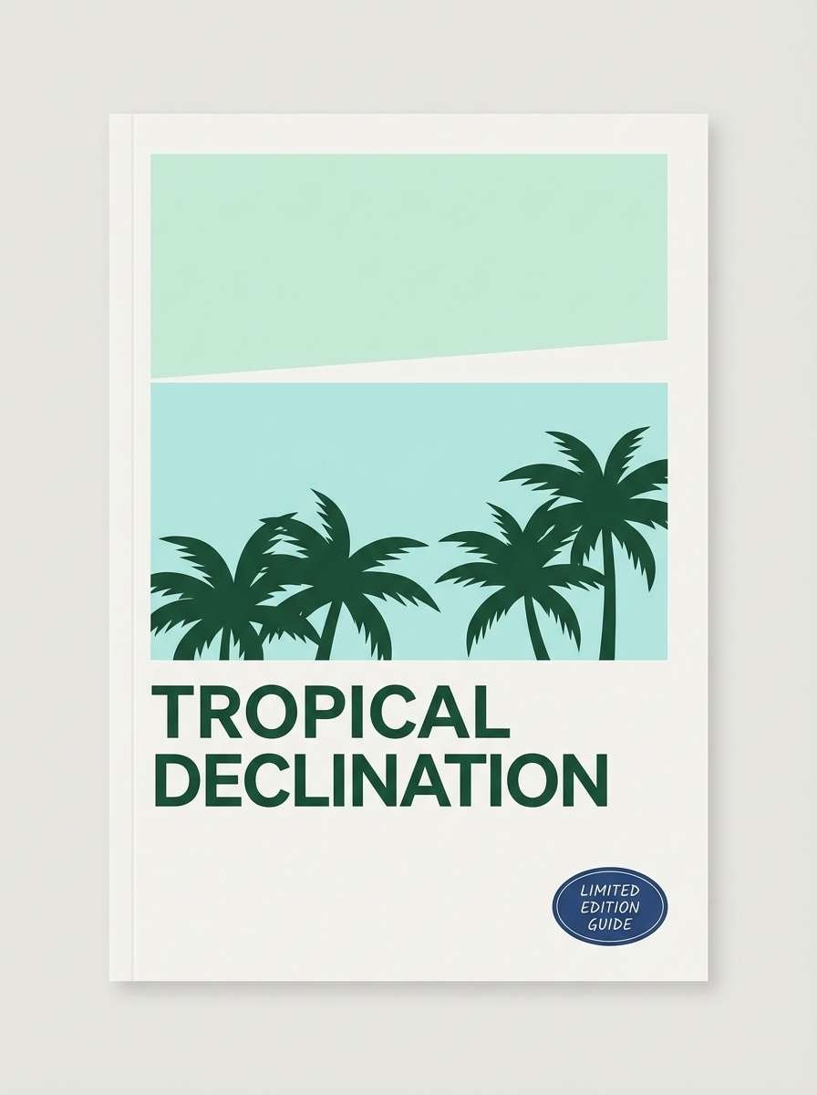 tropical resort brochure cover