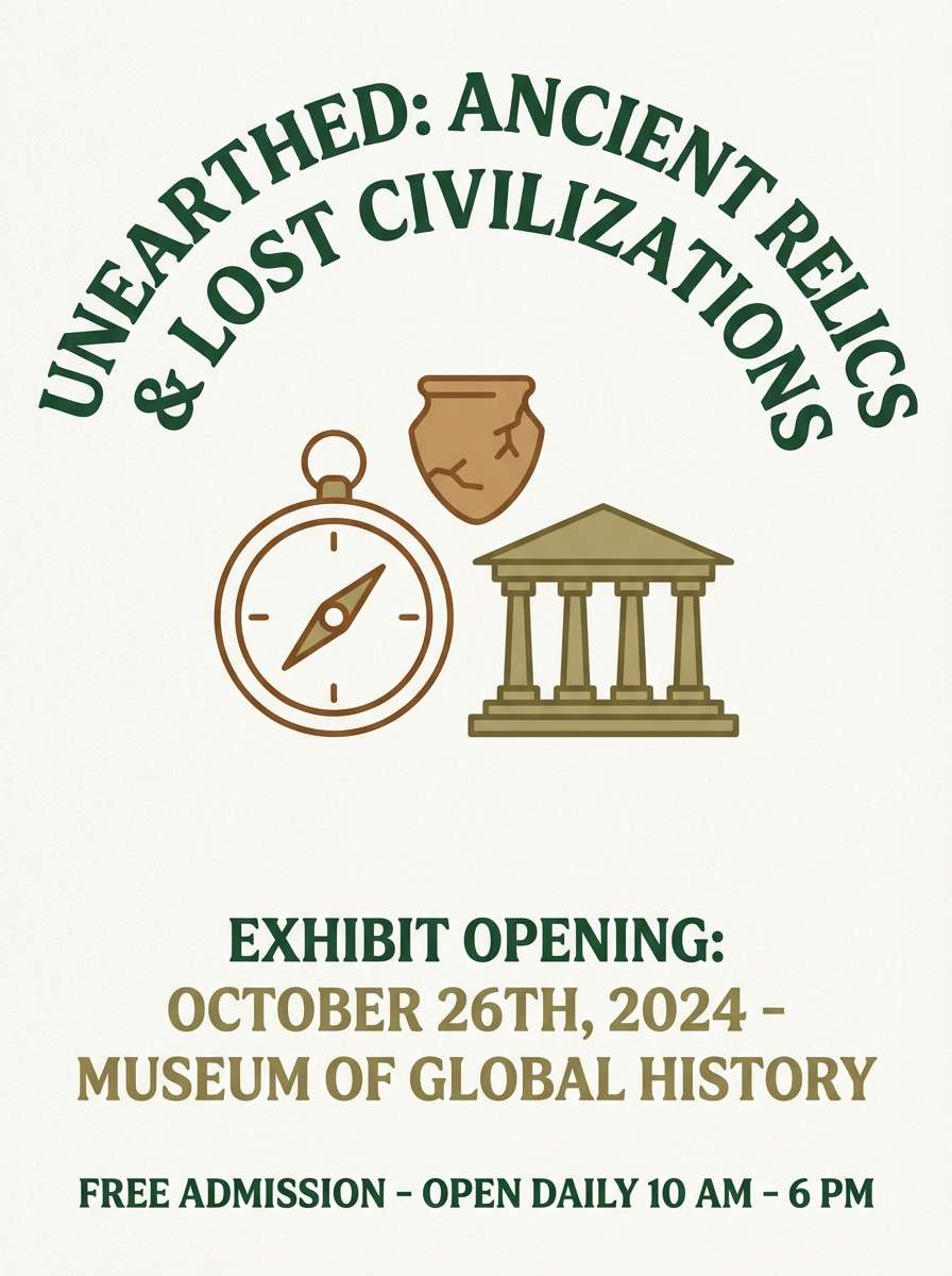 museum exhibit flyer