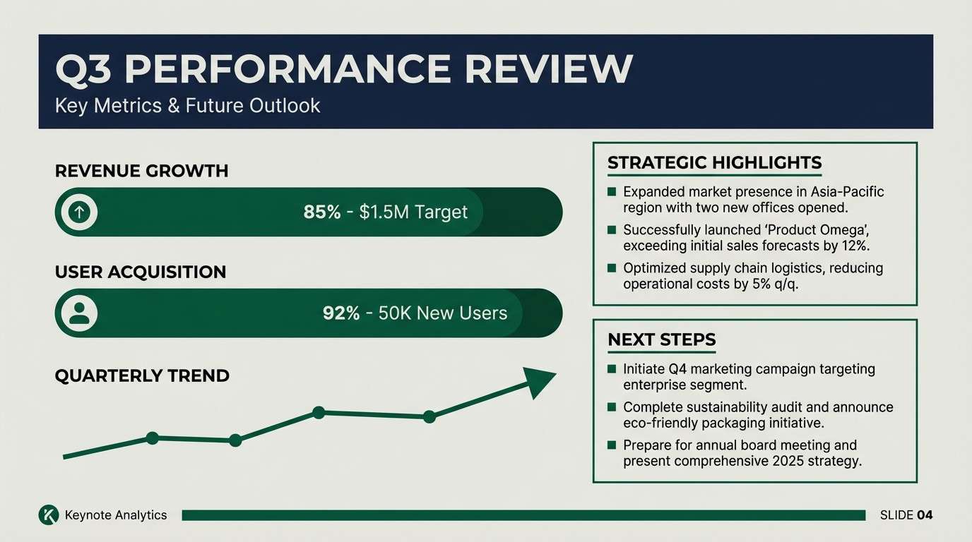 tech slide deck layout