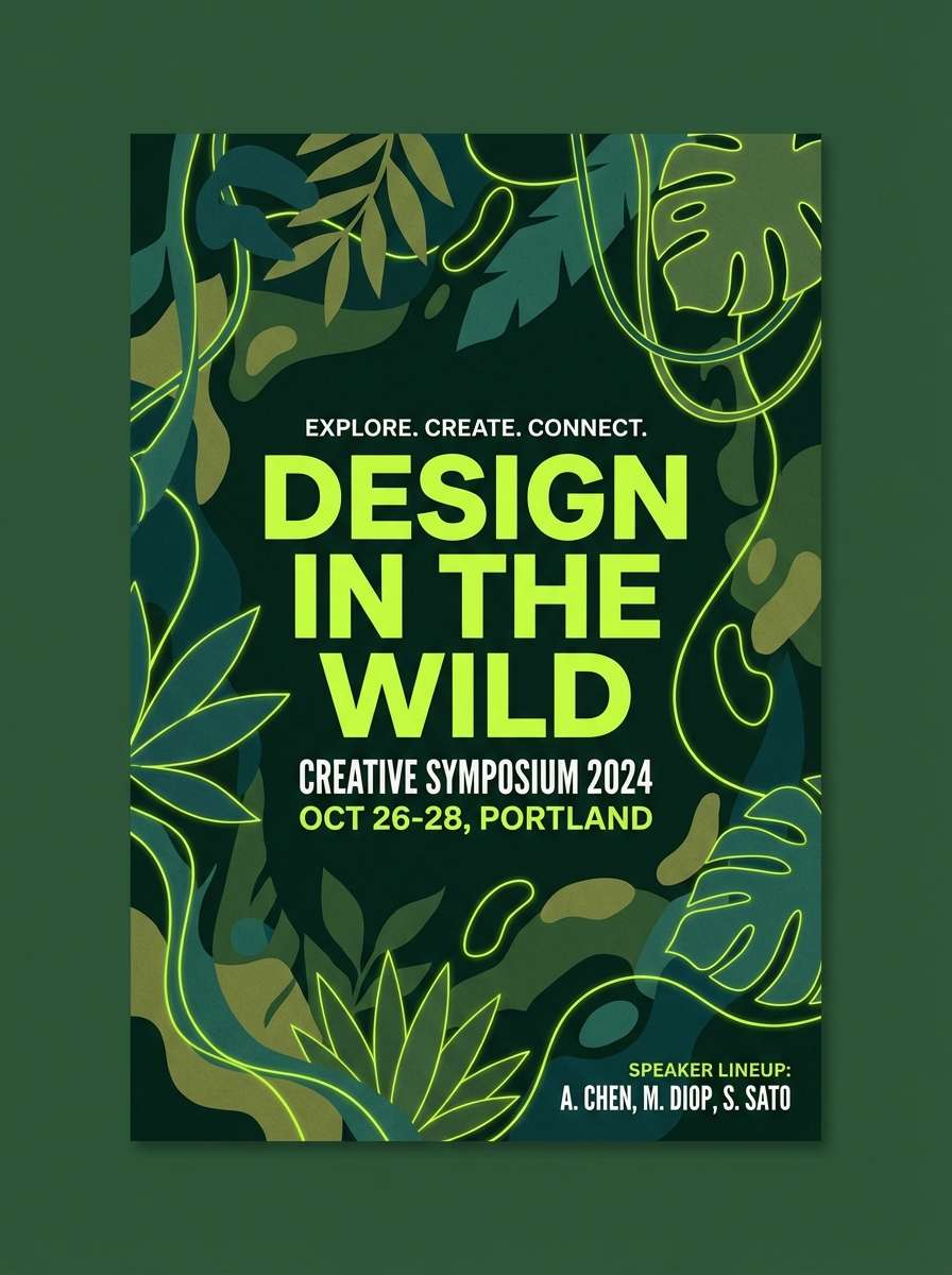 jungle night event poster