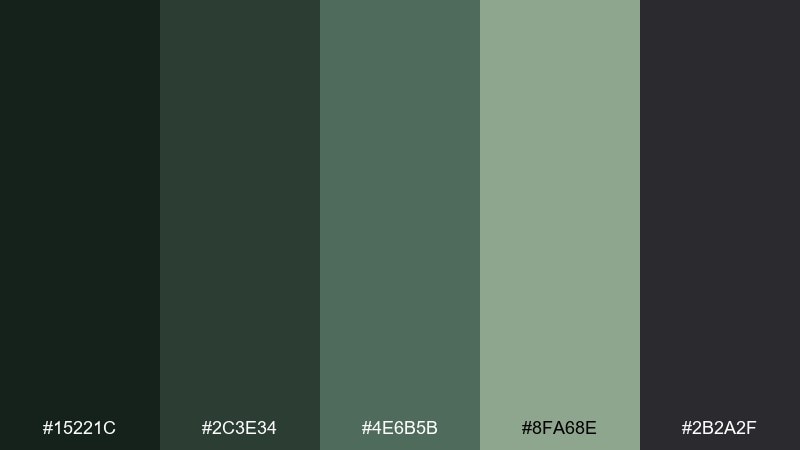 juniper berry forest color palette with hex codes