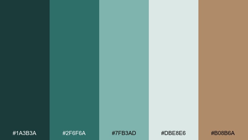 juniper dusk botanical color palette with hex codes