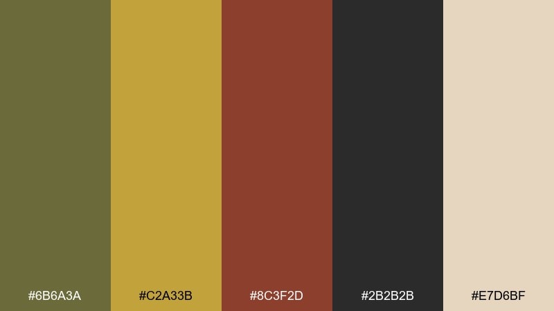 kasbah shadow moroccan color palette with hex codes