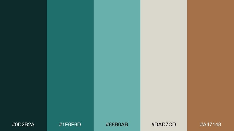 kelp forest deep coastal color palette with hex codes