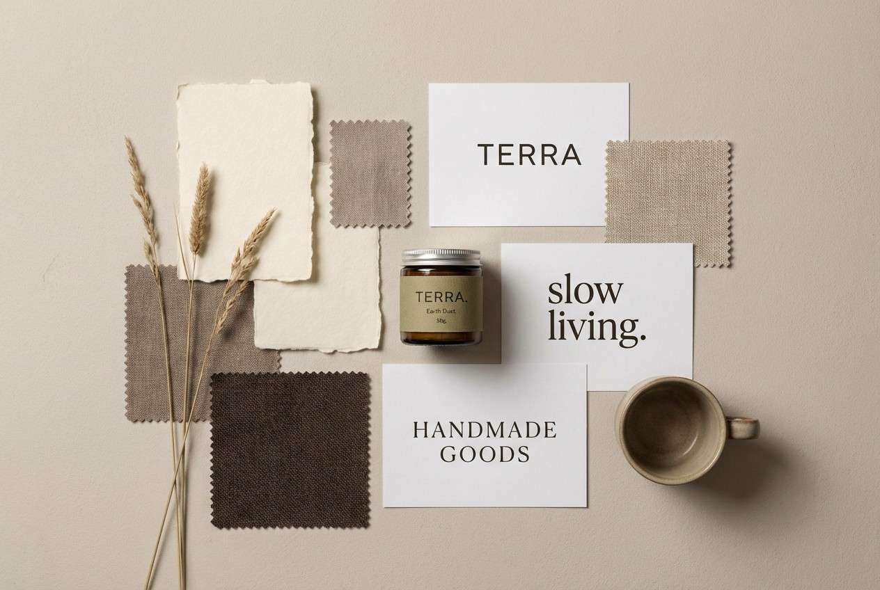 neutral brand moodboard layout