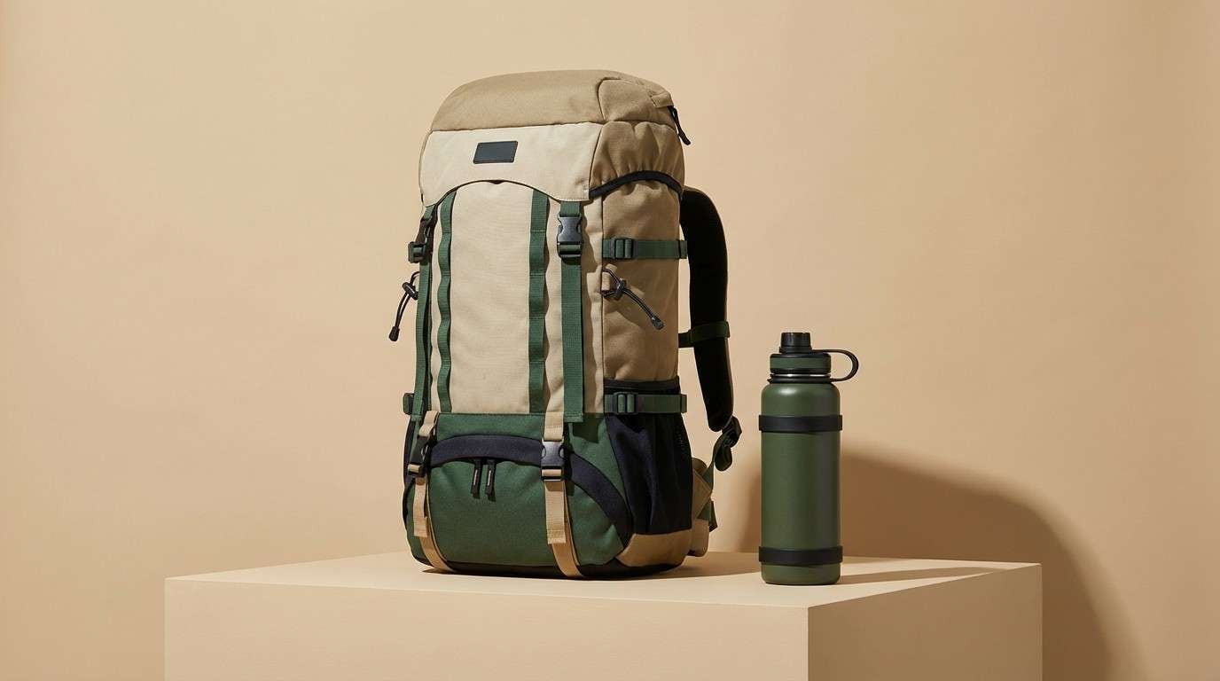 hiking gear product ad