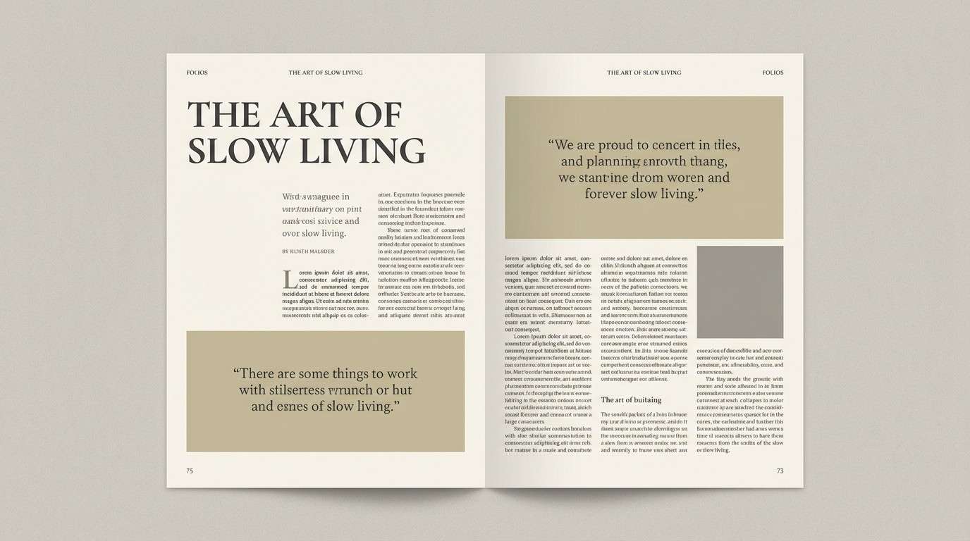 editorial magazine spread